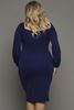 Picture of PLUS SIZE NAVY BLUE MIDI DRESS